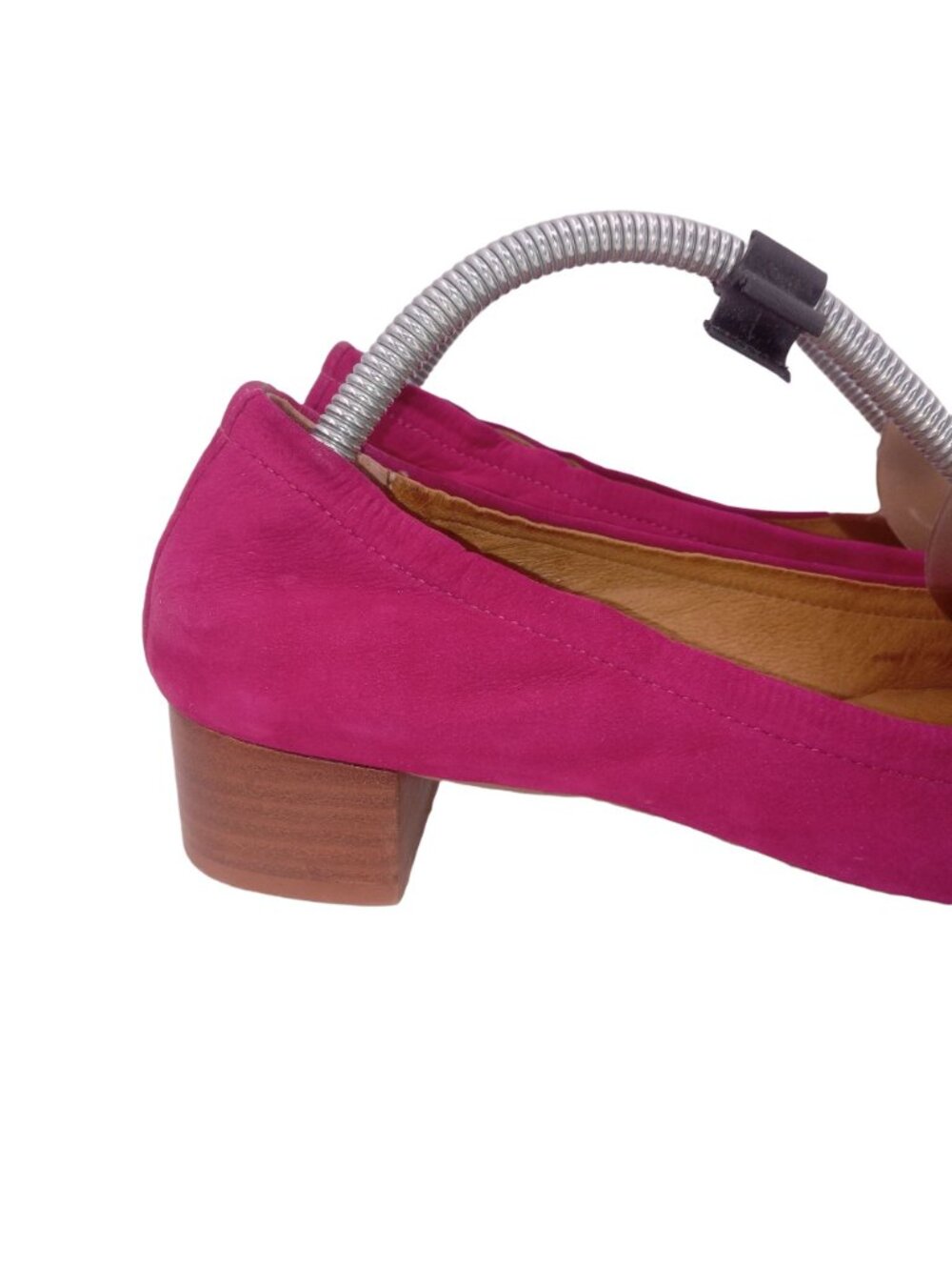 Anthropologie Jasper Jeera Womens Pink Pumps Shoes Size 6 Gilen Suede Chunky Br - Picture 2 of 13